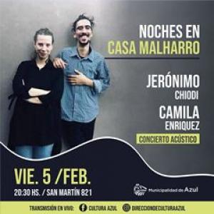 Jerónimo Chiodi y Camila Enríquez abren febrero en Casa Malharro